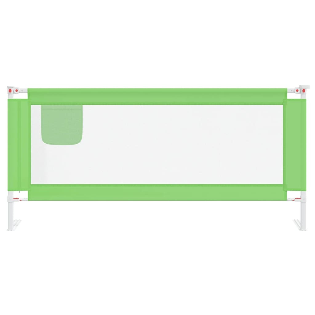vidaXL Toddler Safety Bed Rail Green 200x25 cm Fabric