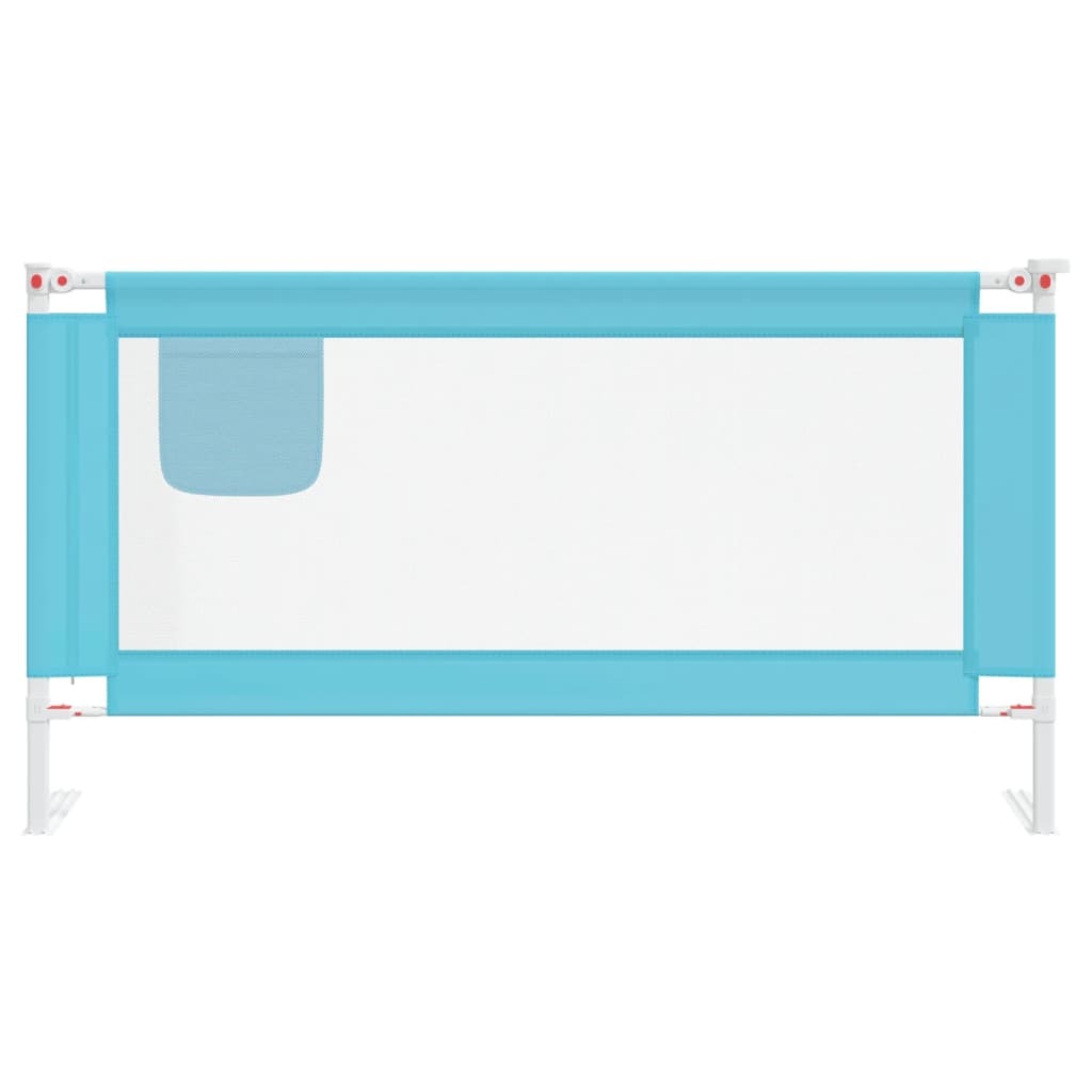 vidaXL Toddler Safety Bed Rail Blue 160x25 cm Fabric