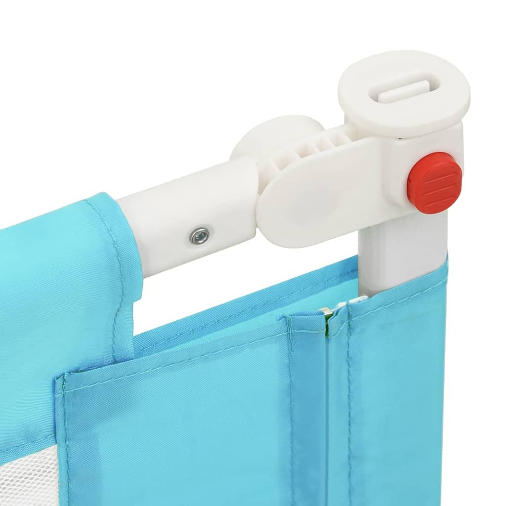 vidaXL Toddler Safety Bed Rail Blue 200x25 cm Fabric