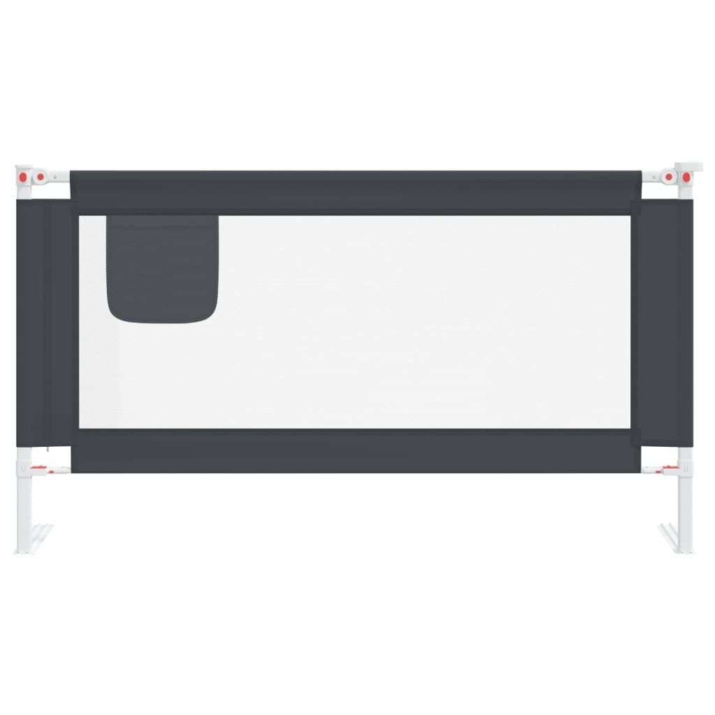 vidaXL Toddler Safety Bed Rail Dark Grey 150x25 cm Fabric