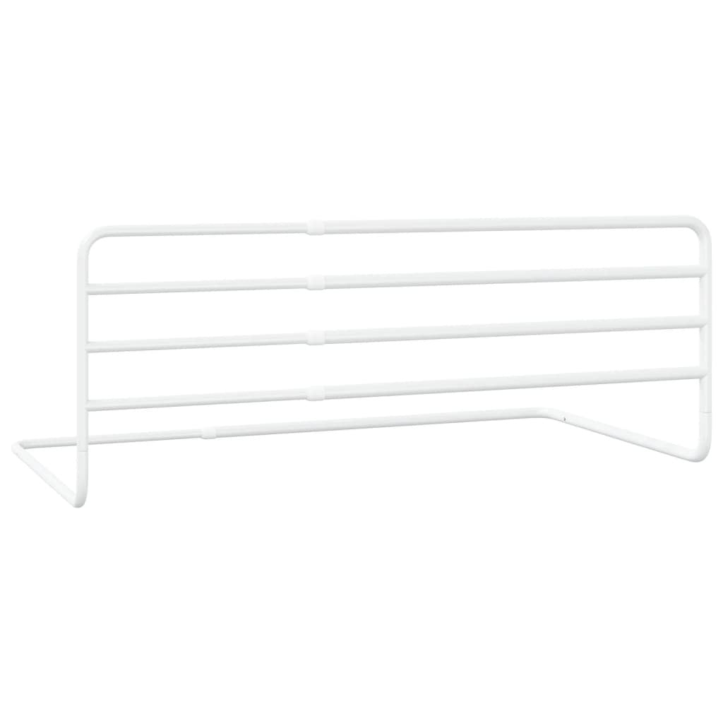 vidaXL Toddler Safety Bed Rail White (76-137)x55 cm Iron
