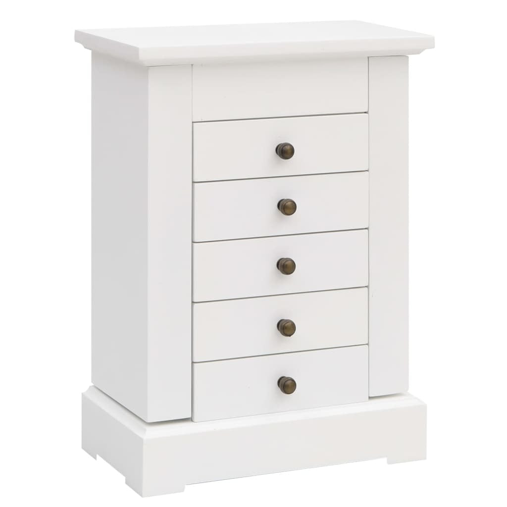 vidaXL Jewellry Case with Mirror MDF 25x13.5x34 cm