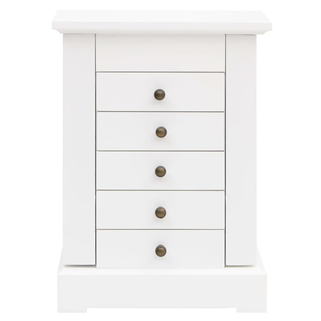 vidaXL Jewellry Case with Mirror MDF 25x13.5x34 cm