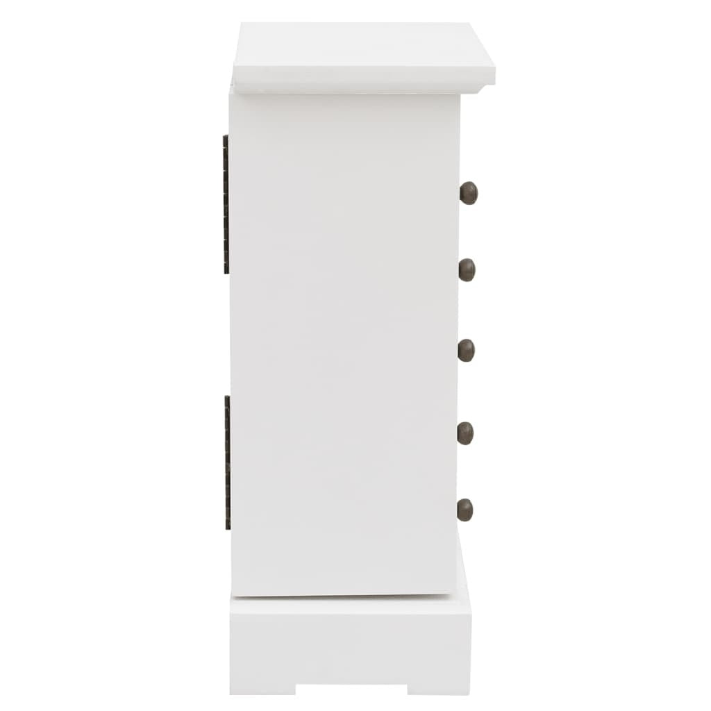 vidaXL Jewellry Case with Mirror MDF 25x13.5x34 cm