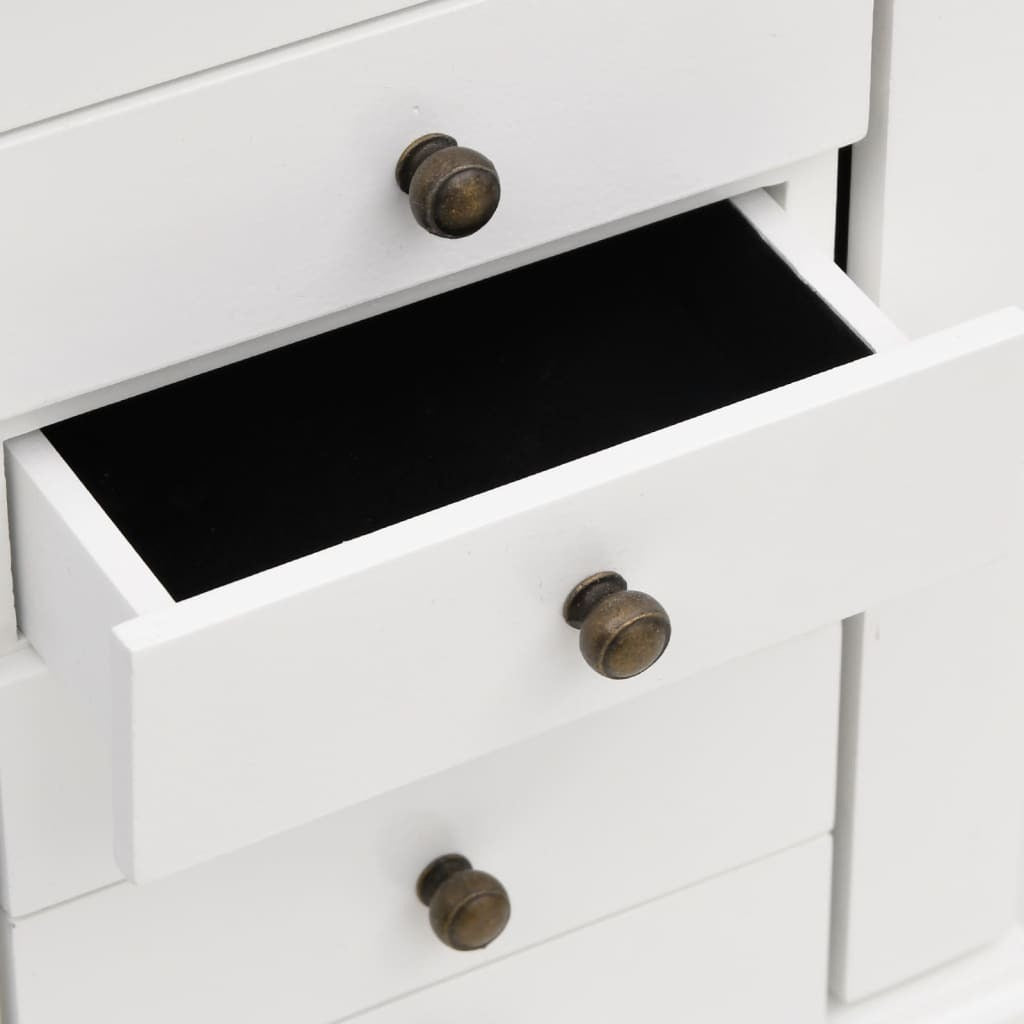 vidaXL Jewellry Case with Mirror MDF 25x13.5x34 cm