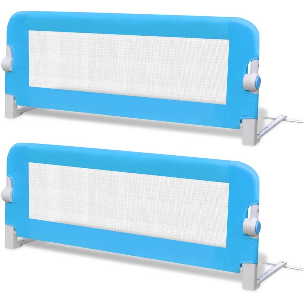 vidaXL Toddler Safety Bed Rail 2 pcs Blue 102x42 cm