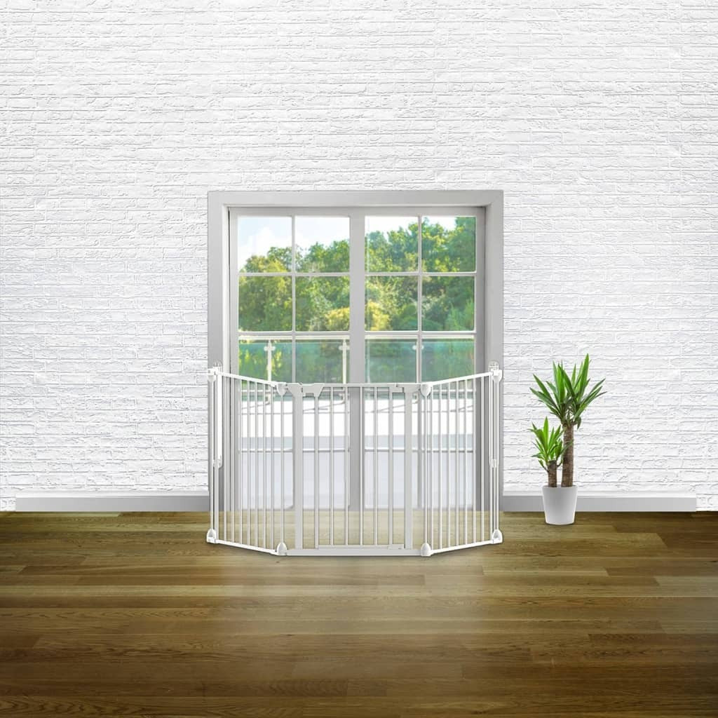 Noma 3-Panel Safety Gate Modular Metal White 94054