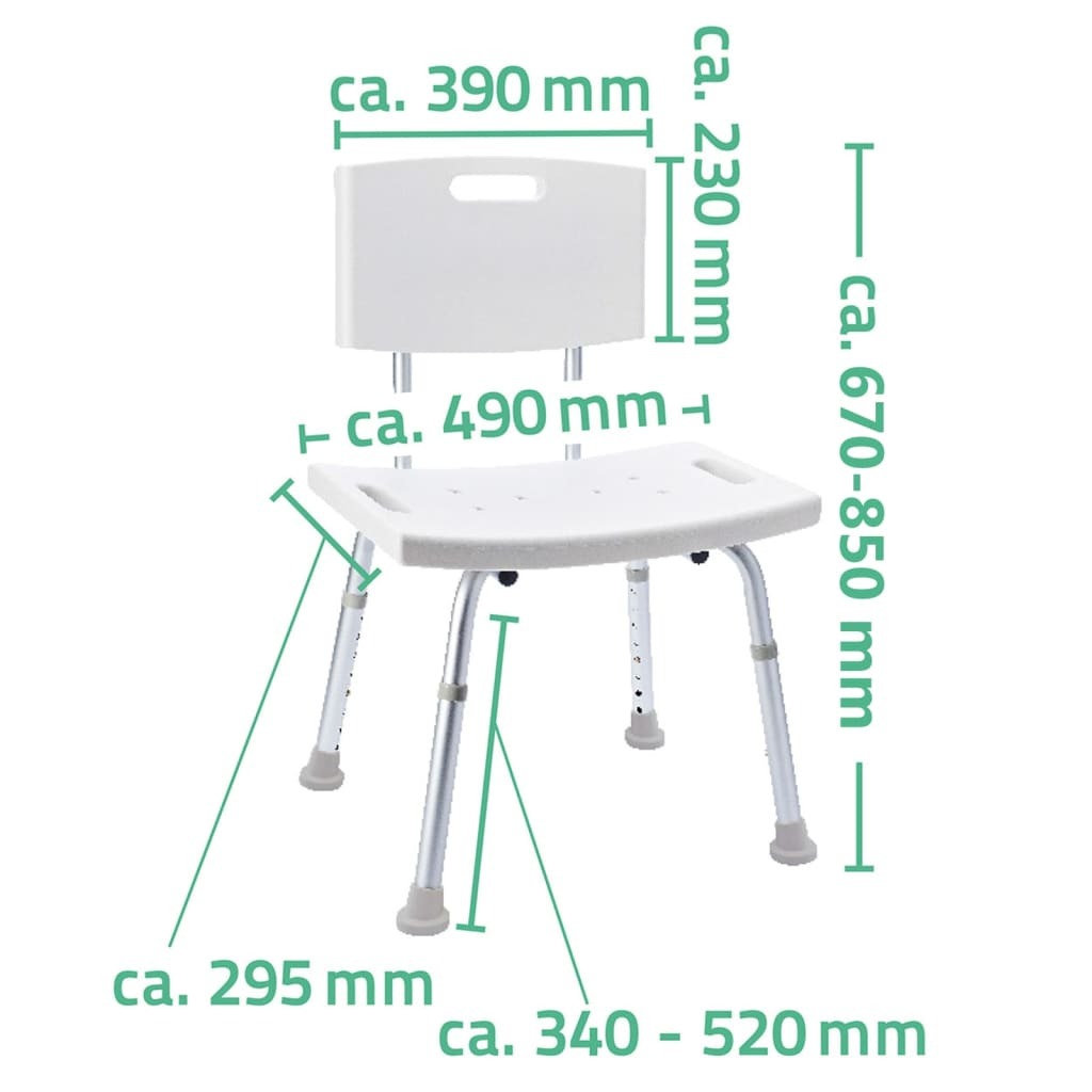 RIDDER Bathroom Chair White 150 kg A00602101