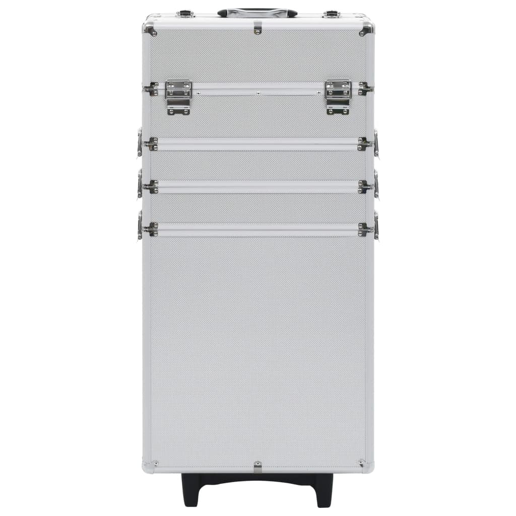 vidaXL Make-up Trolley Aluminium Silver