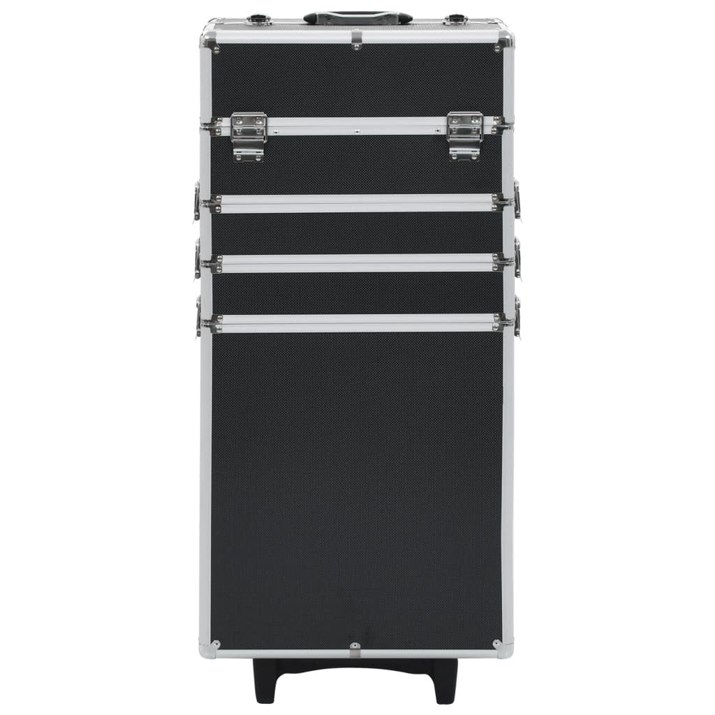 vidaXL Make-up Trolley Aluminium Black