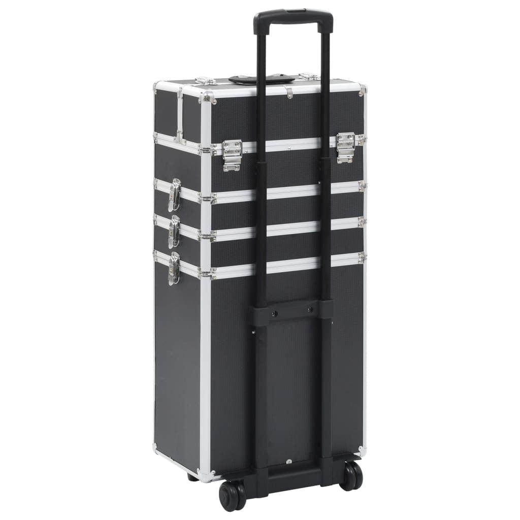 vidaXL Make-up Trolley Aluminium Black