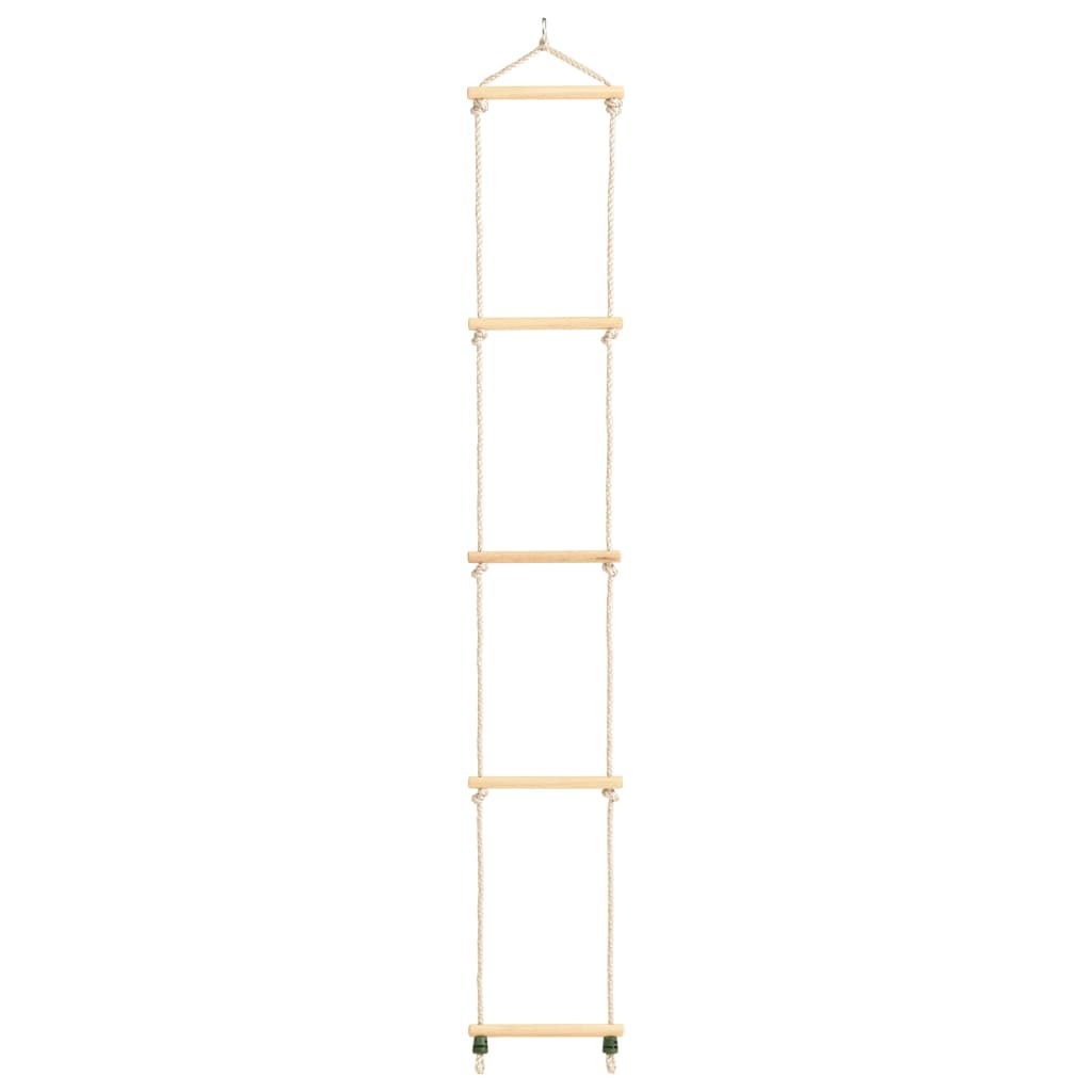vidaXL Kid's Rope Ladder Solid Wood and PE 30x168 cm