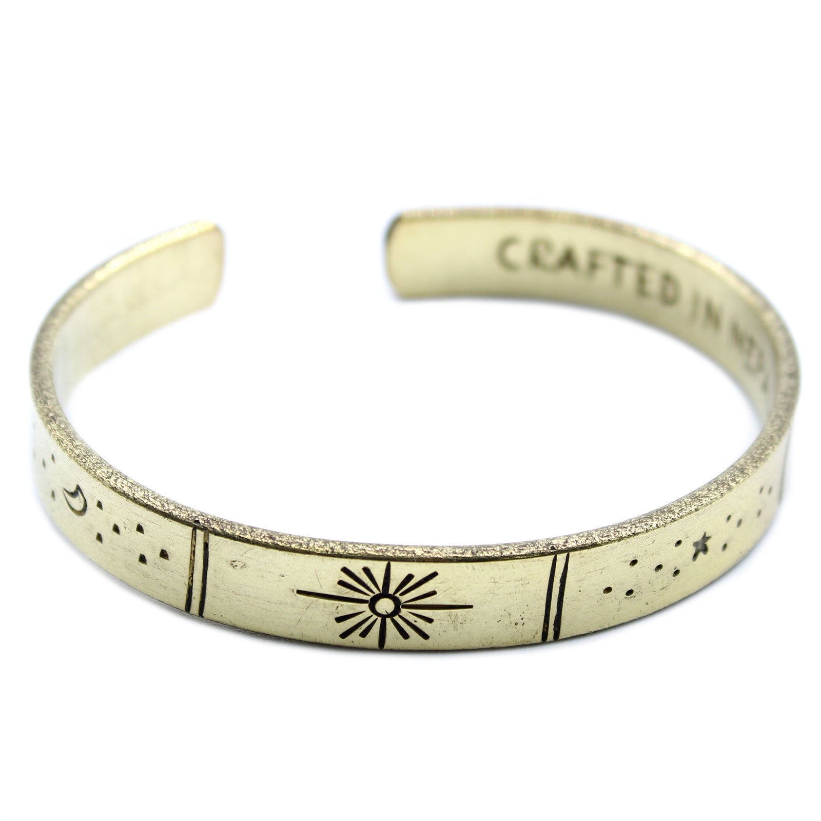 Inspiration Bracelet - Brass Snrise, Galaxy, Stars, Earth - Per case: 1 Piece