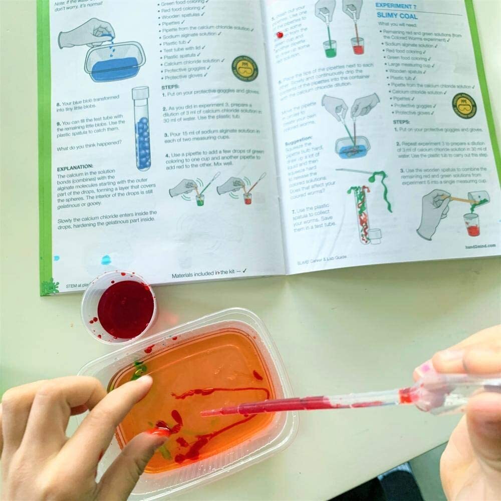 Hand2Mind Slime Science Kids Kit Science Fact-Filled Guide Worm & Bouncing Balls