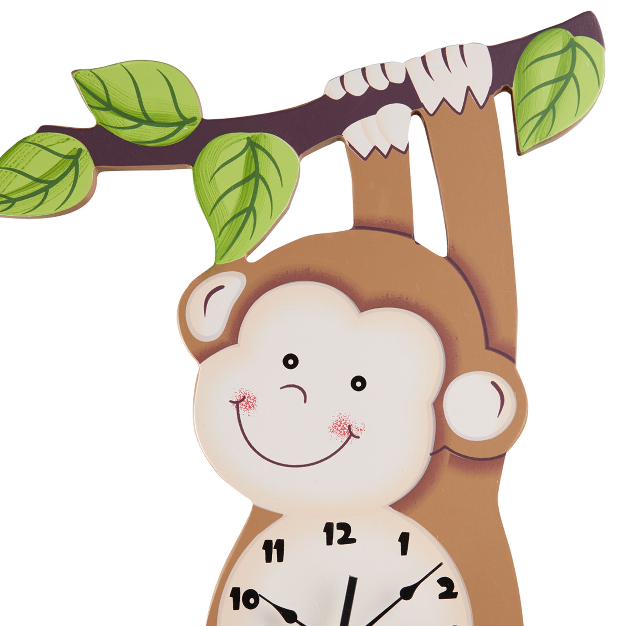 Kids Monkey Wall Clock Animal Themed Sunny Safari by Fantasy Fields TD-0081AR