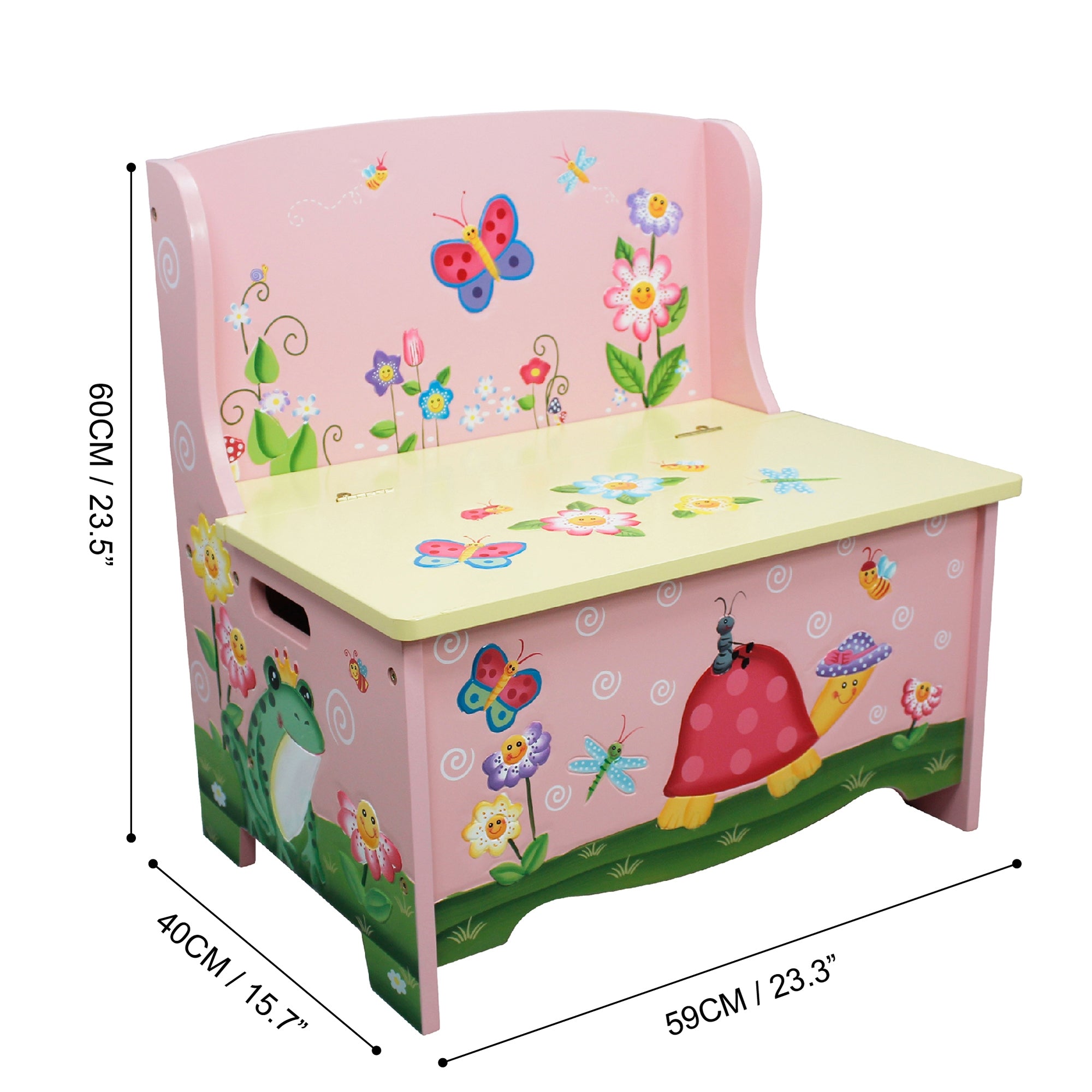 Fantasy Fields Magic Garden Childrens Kids Wooden Toy Storage Bench TD-11644A