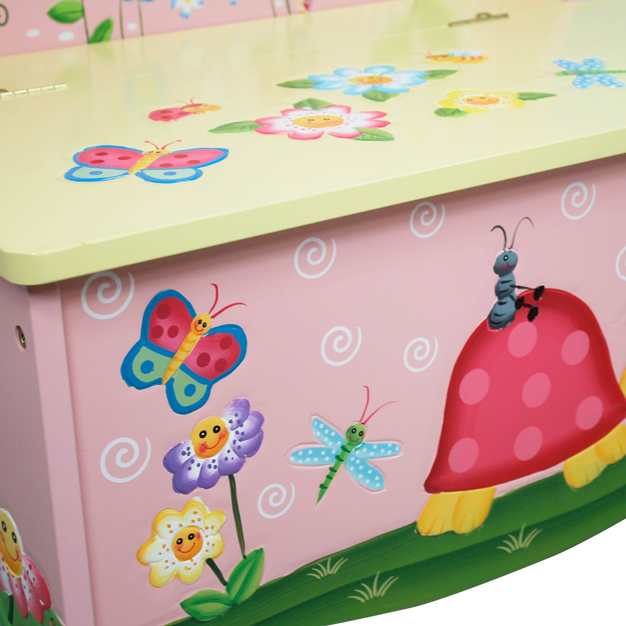 Fantasy Fields Magic Garden Childrens Kids Wooden Toy Storage Bench TD-11644A