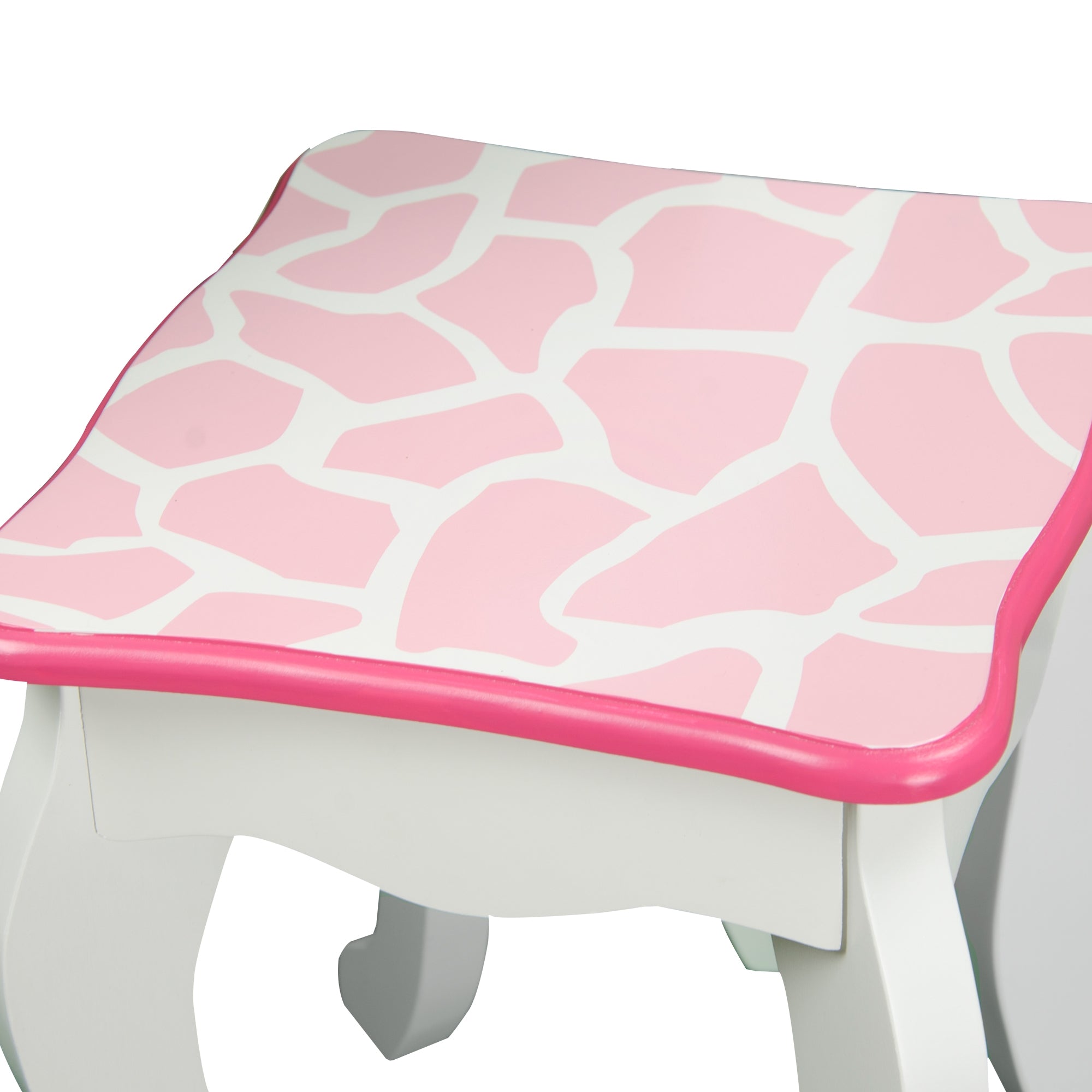 Fantasy Fields Dressing Table Vanity Set w/ Mirror Stool Animal Print TD-11670D