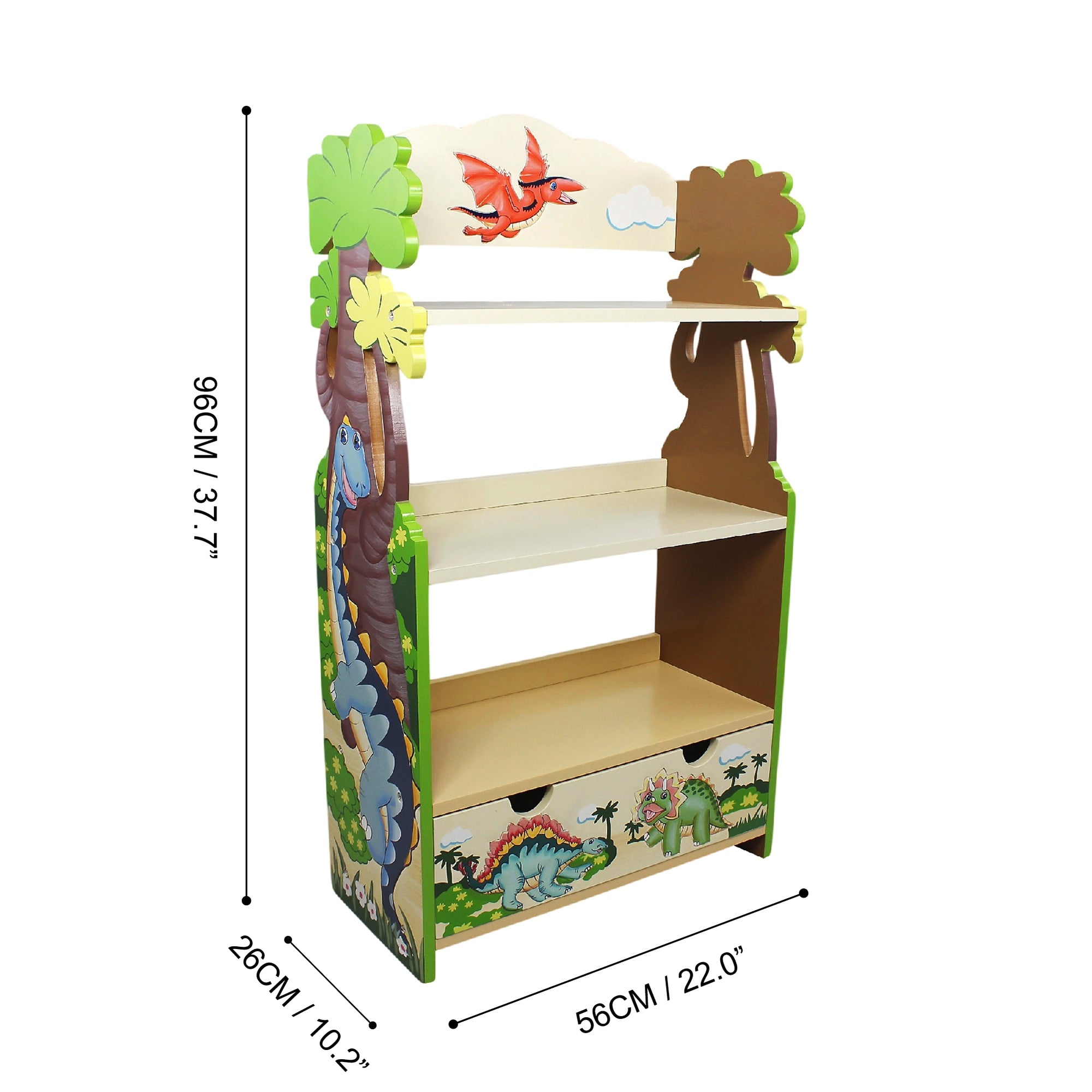 Fantasy Fields  Dinosaur Kingdom Hand Crafted Kids Wooden Bookcase TD-0069A