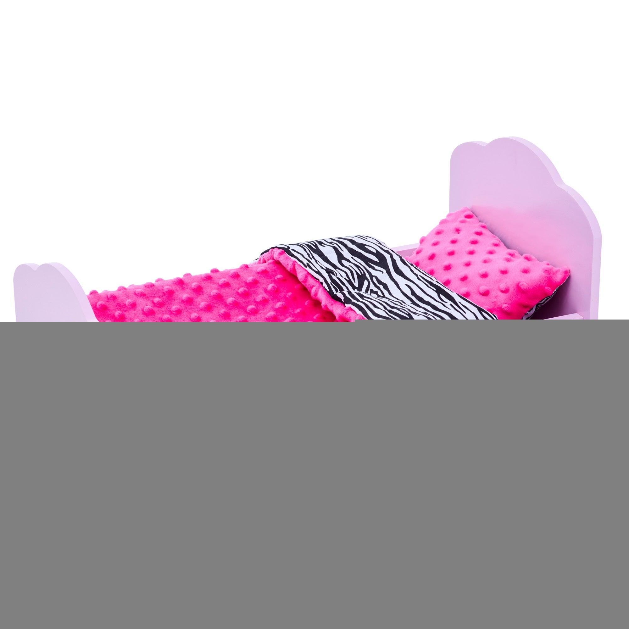 Olivia's Little World Doll Single Bed Pink Bedding Set Zebra Prints TD-11929-1E