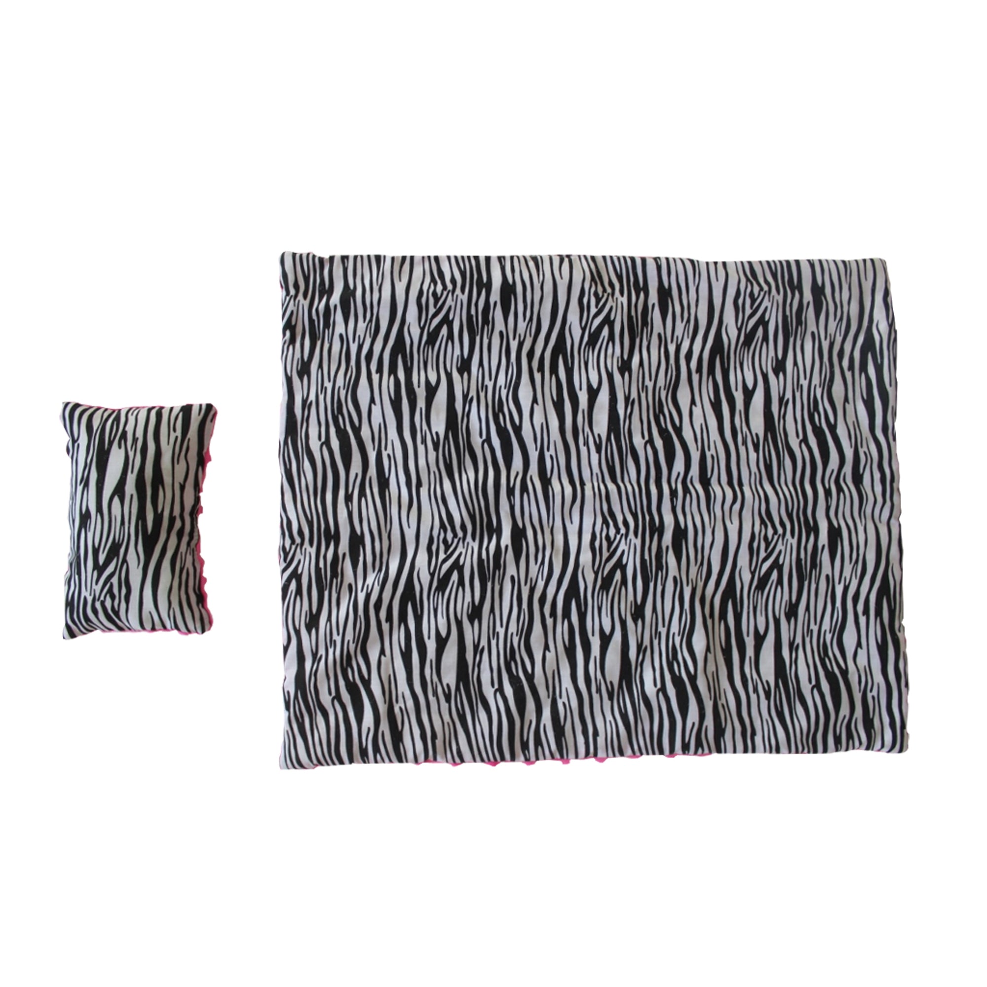 Olivia's Little World Doll Single Bed Pink Bedding Set Zebra Prints TD-11929-1E