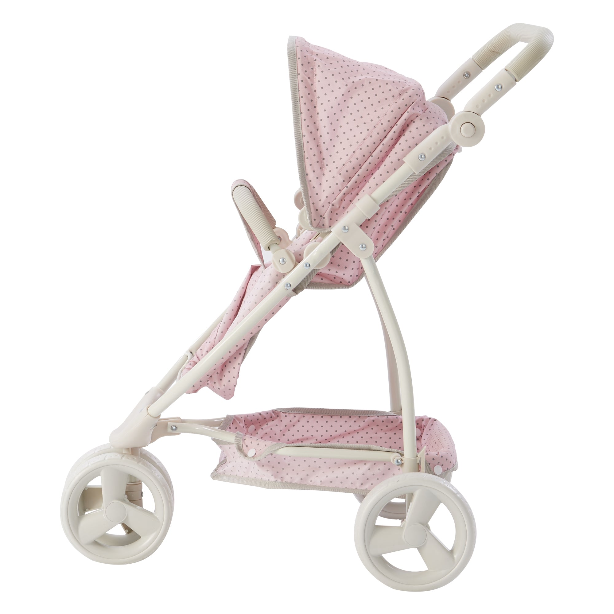 Olivia's Little World Dolls Pink Pram Stroller Pushchair For Baby Dolls OL-00009