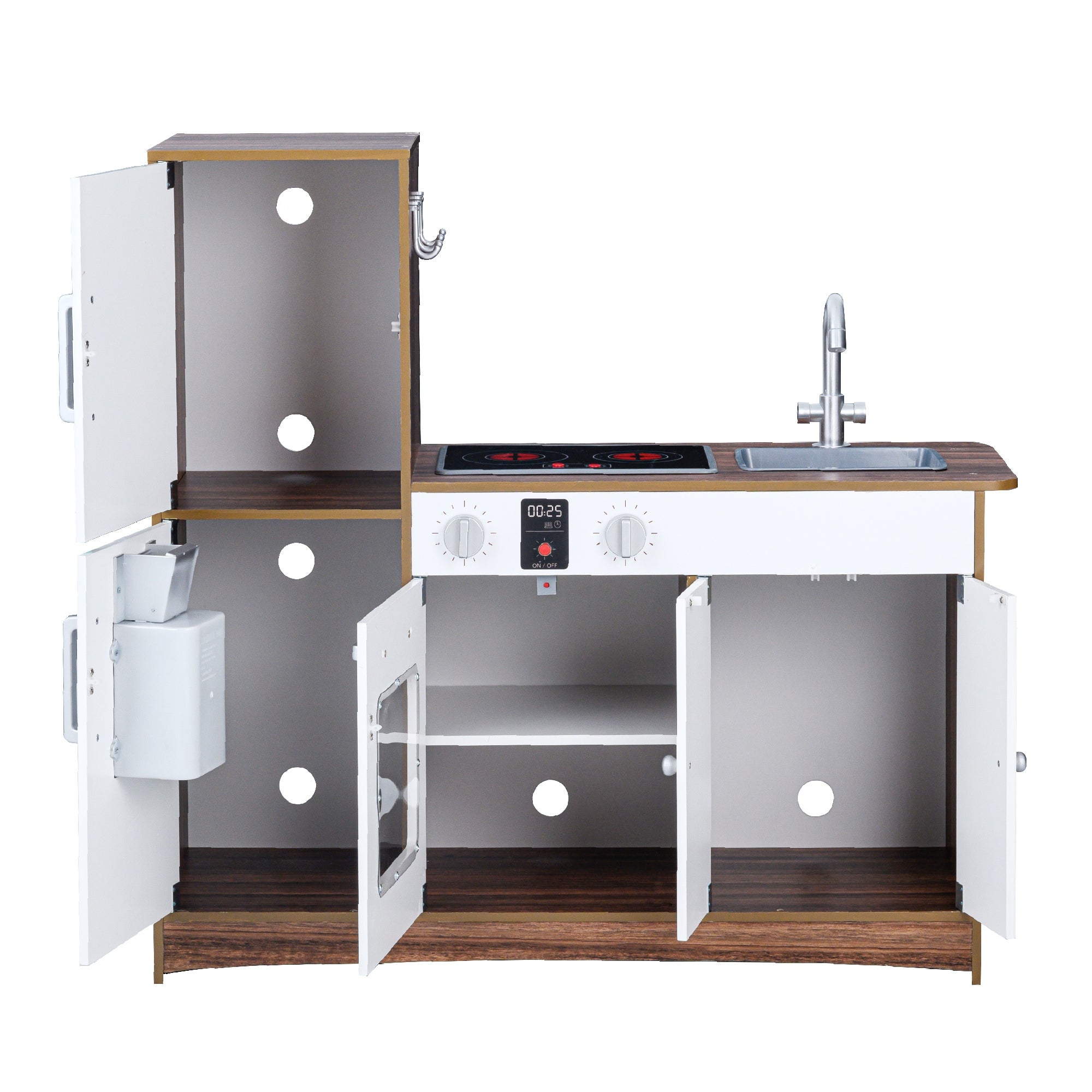 Kids Wooden Play Kitchen 6 Accessories White Palm Spring TD-13404B