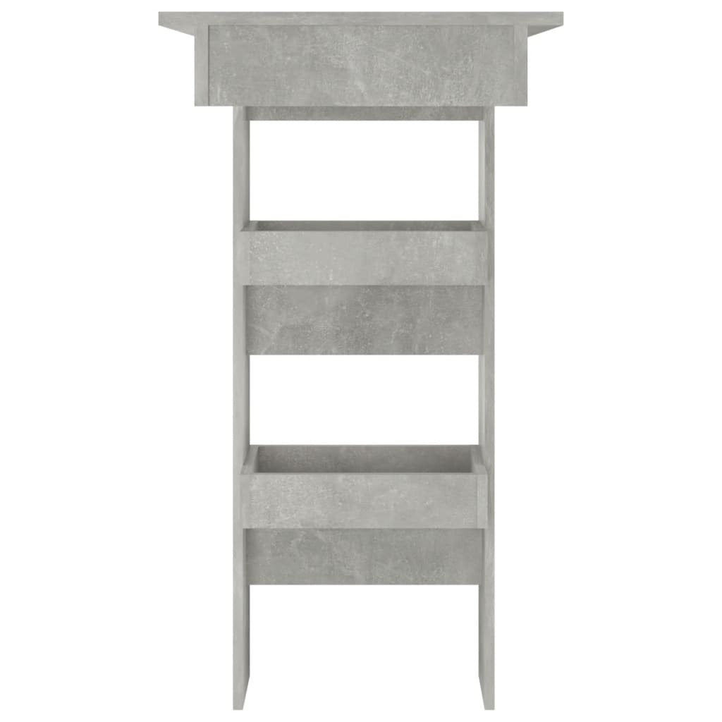 Wall Bar Table Concrete Grey 102x45x103.5 cm Engineered Wood