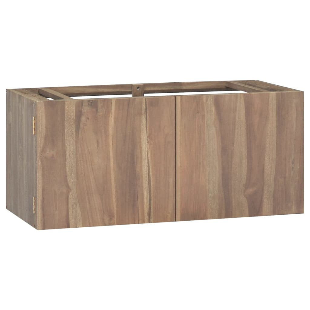 Wall-mounted Bathroom Cabinet 90x39x40 cm Solid Wood Teak