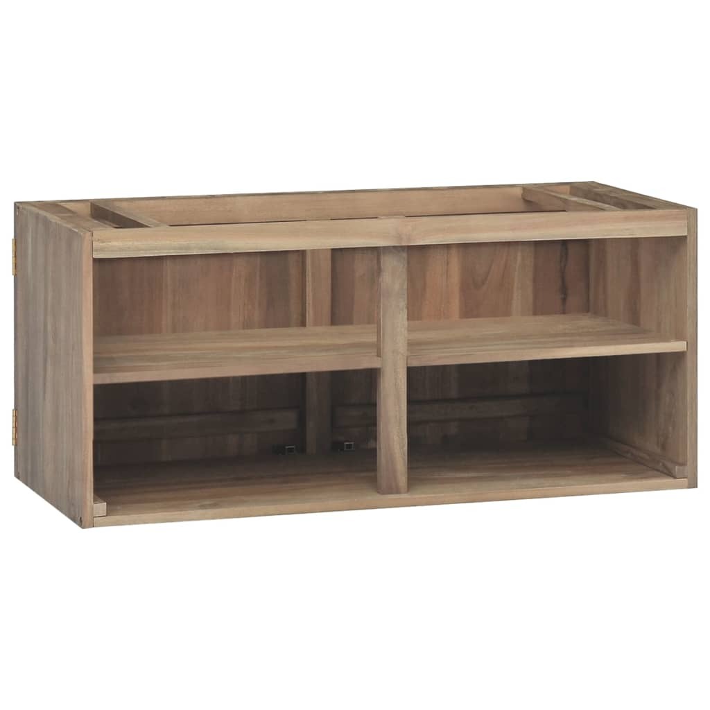 Wall-mounted Bathroom Cabinet 90x39x40 cm Solid Wood Teak