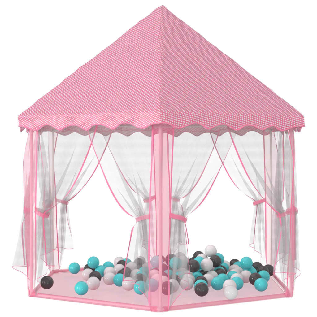 Princess Play Tent with 250 Balls Pink 133x140 cm