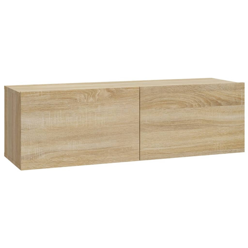 Wall TV Cabinets 2 pcs Sonoma Oak 100x30x30 cm Engineered Wood