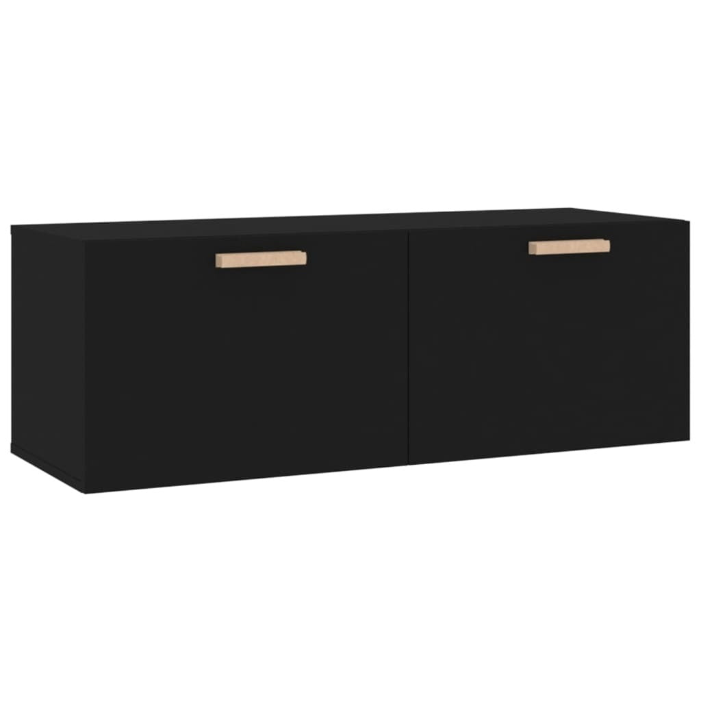 Wall Cabinet Black 100x36.5x35 cm Engineered Wood