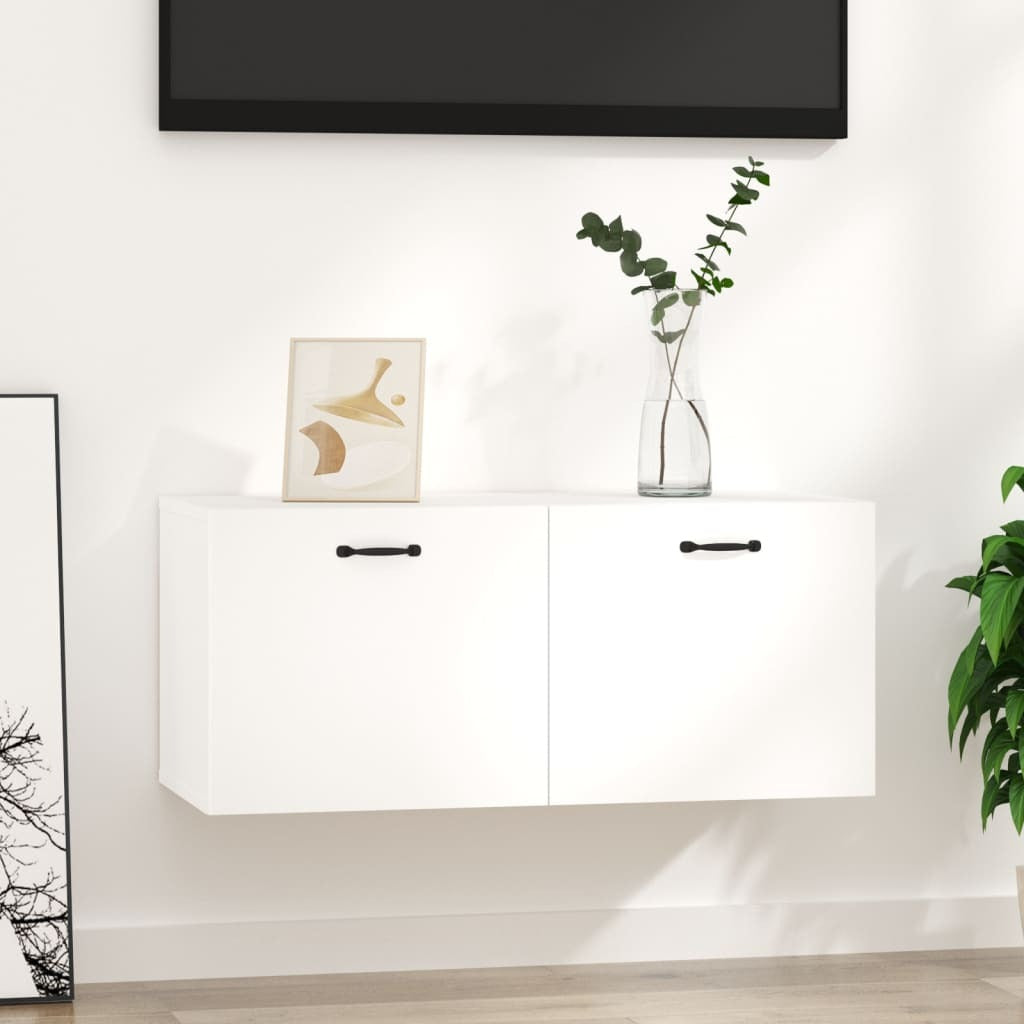 Wall Cabinet White 80x35x36,5 cm Engineered Wood