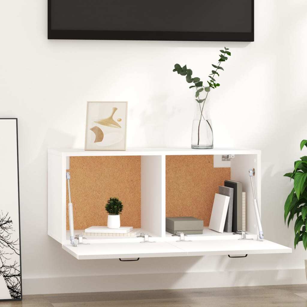 Wall Cabinet White 80x35x36,5 cm Engineered Wood