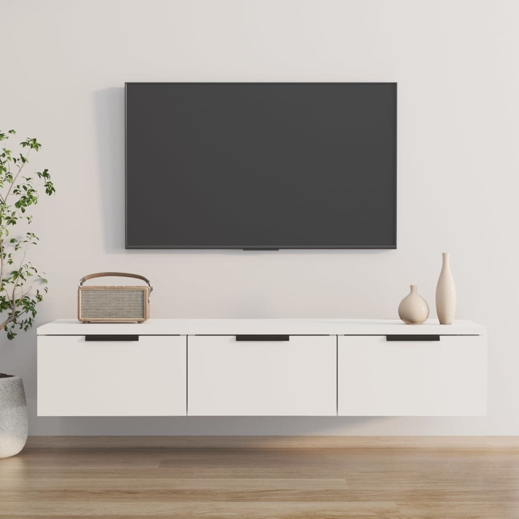 Wall Cabinet White 102x30x20 cm Engineered Wood