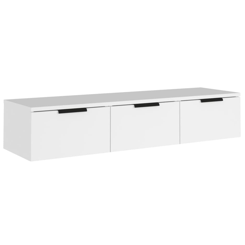 Wall Cabinet White 102x30x20 cm Engineered Wood