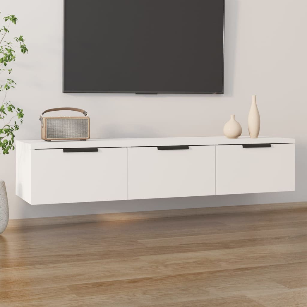 Wall Cabinet White 102x30x20 cm Engineered Wood