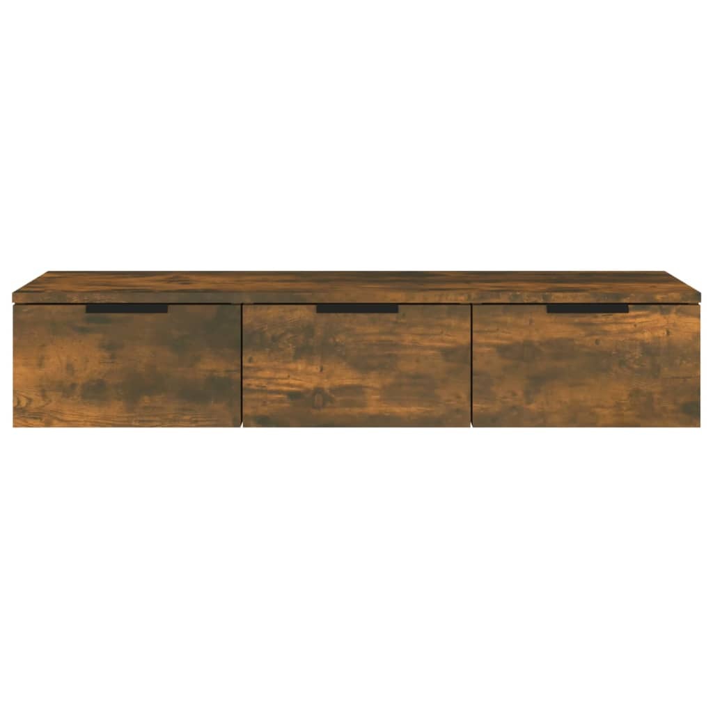 Wall Cabinet Smoked Oak 102x30x20 cm Engineered Wood