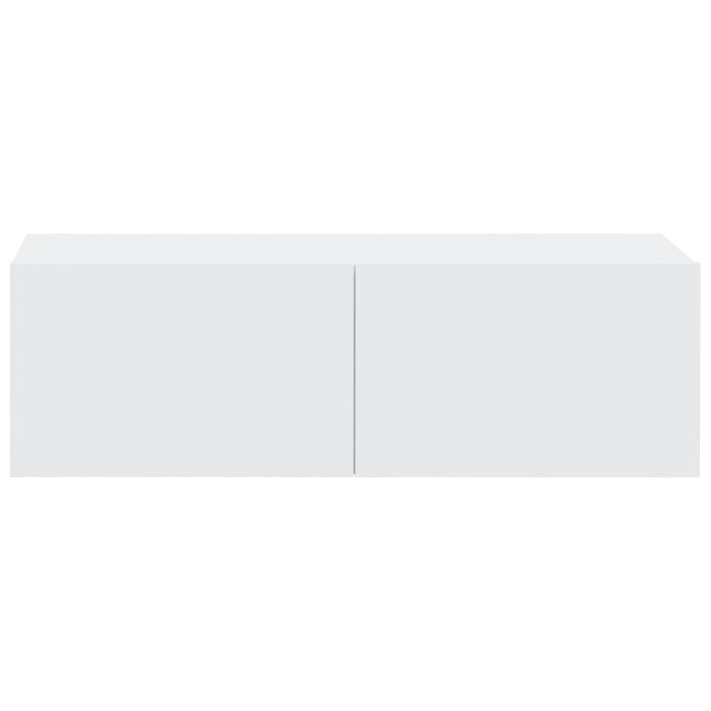 Wall TV Cabinets 4 pcs White 100x30x30 cm