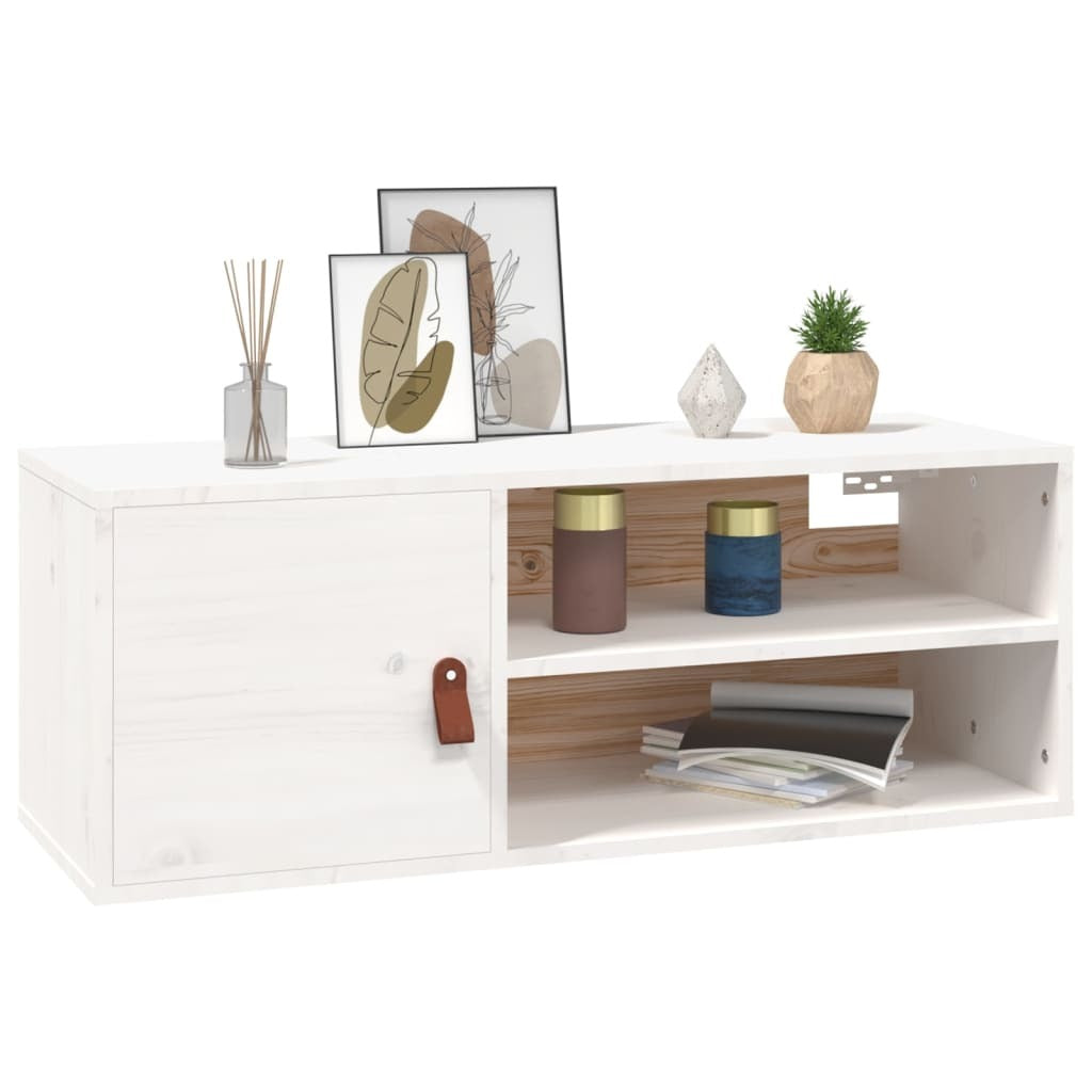 Wall Cabinets 2 pcs White 80x30x30 cm Solid Wood Pine