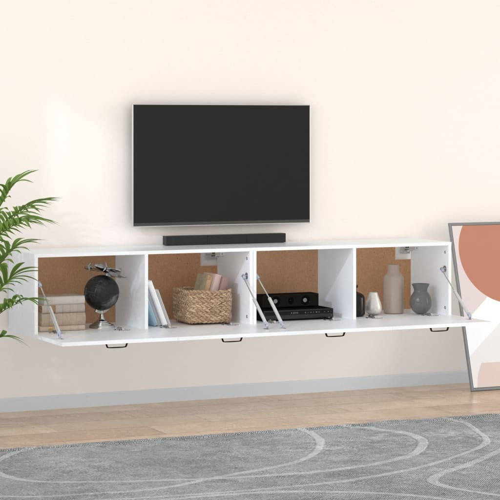 Wall Cabinets 2 pcs White 100x36.5x35 cm Engineered Wood
