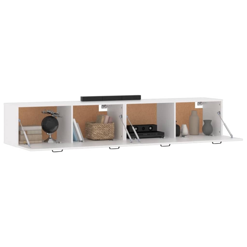Wall Cabinets 2 pcs White 100x36.5x35 cm Engineered Wood