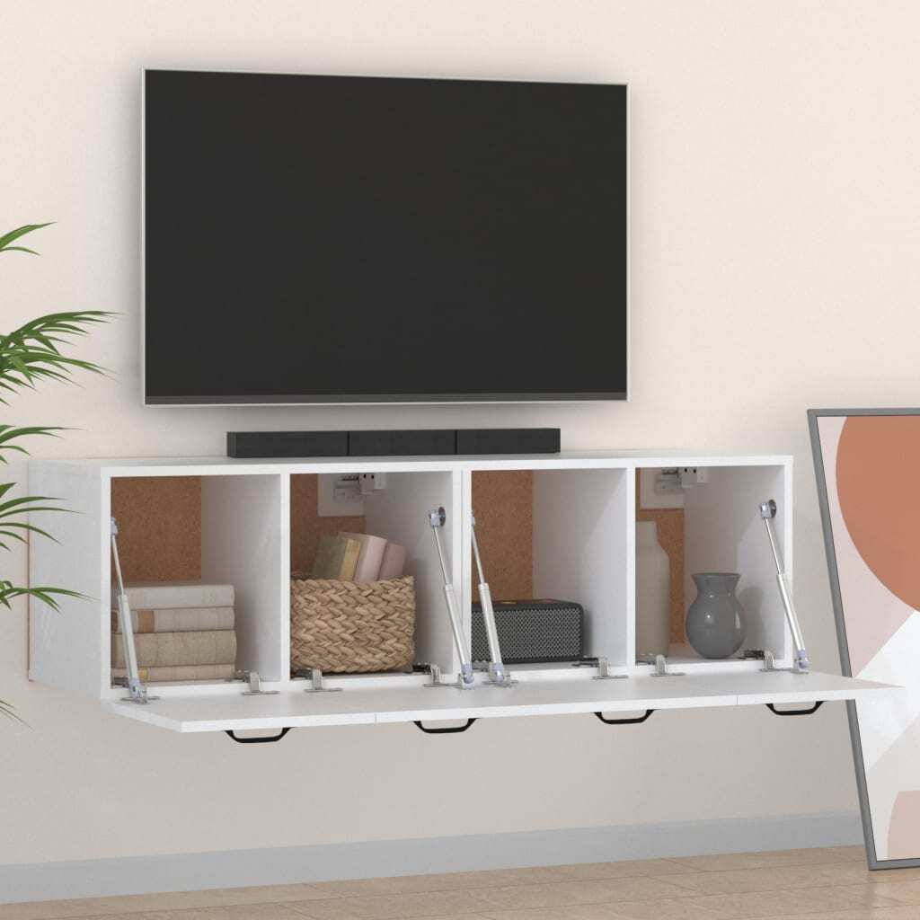 Wall Cabinets 2 pcs White 80x35x36.5 cm Engineered Wood