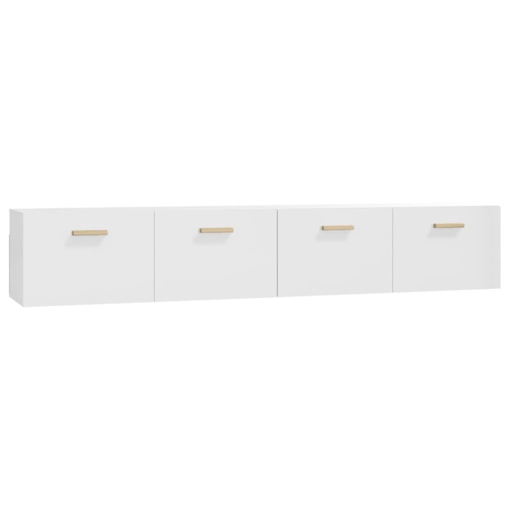 Wall Cabinets 2 pcs High Gloss White 100x36.5x35 cm Engineered Wood