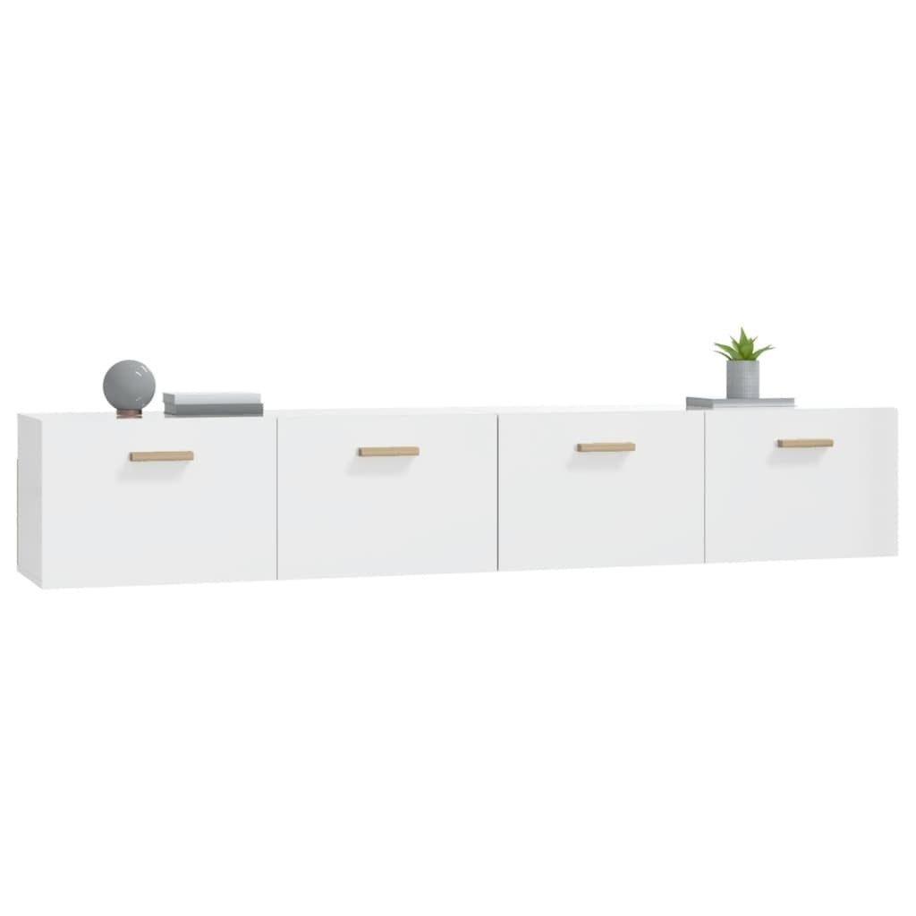 Wall Cabinets 2 pcs High Gloss White 100x36.5x35 cm Engineered Wood