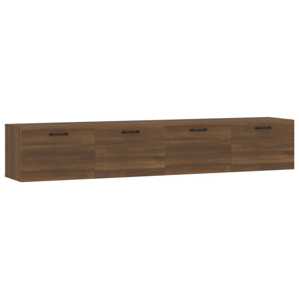 Wall Cabinets 2 pcs Brown Oak 100x36.5x35 cm Engineered Wood