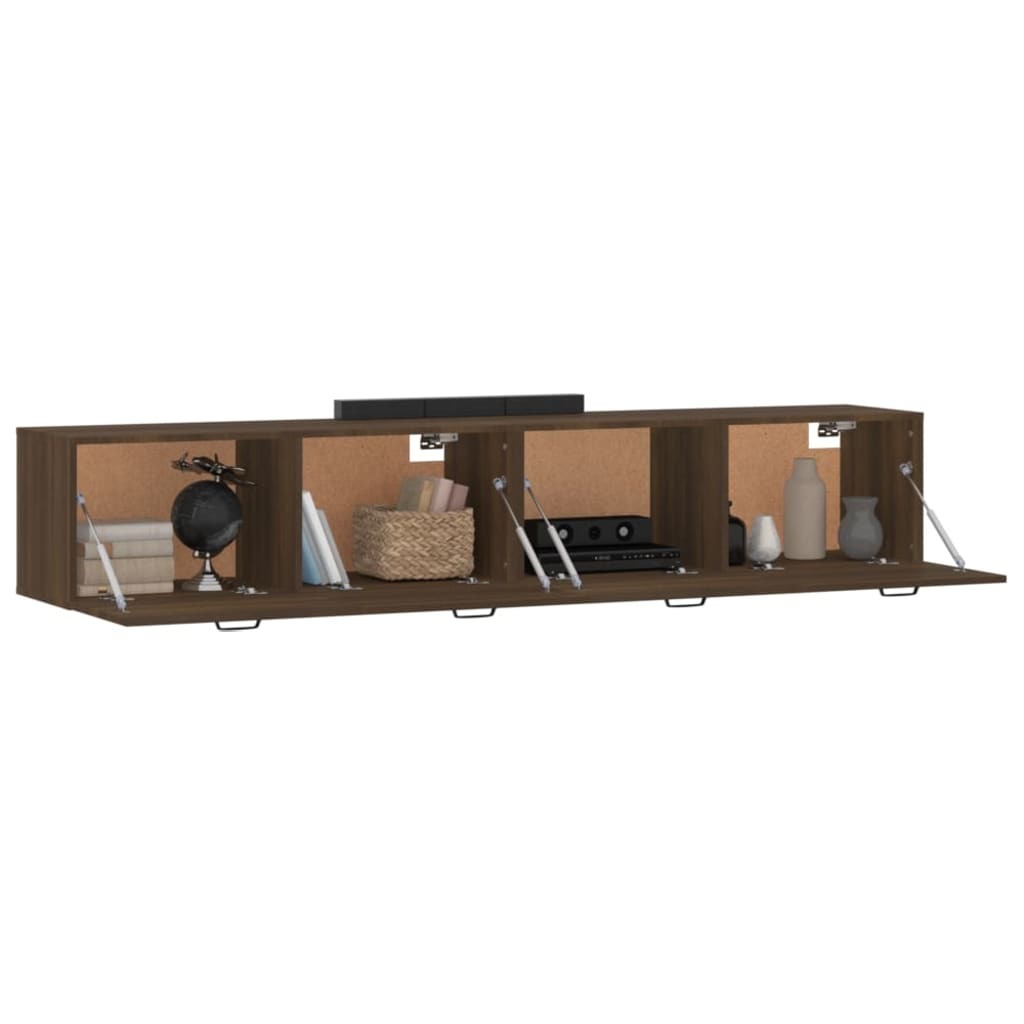 Wall Cabinets 2 pcs Brown Oak 100x36.5x35 cm Engineered Wood