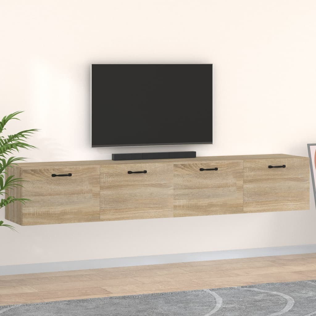 Wall Cabinets 2 pcs Sonoma Oak 100x36.5x35 cm Engineered Wood