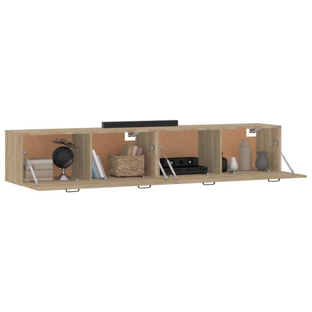 Wall Cabinets 2 pcs Sonoma Oak 100x36.5x35 cm Engineered Wood